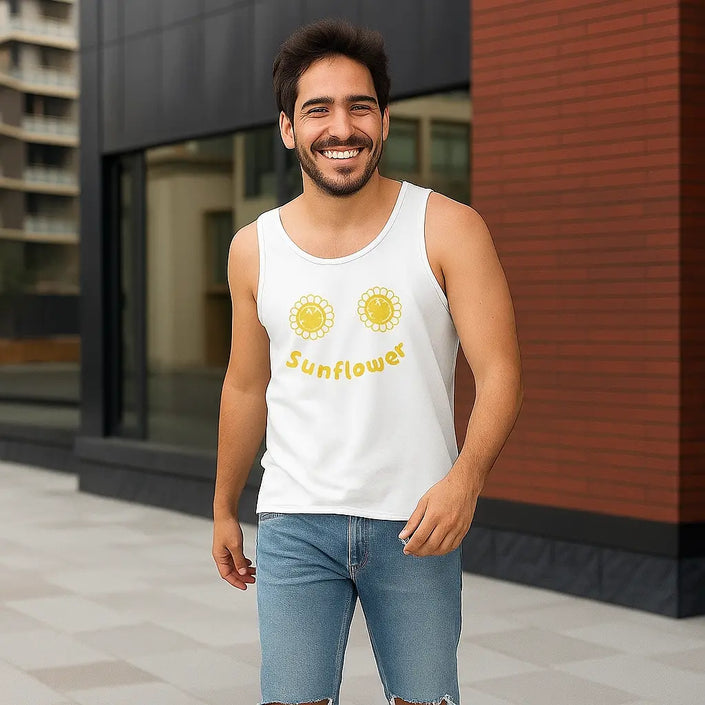 Sunflower Tank Top – Men - Roydel Graphic Tee's