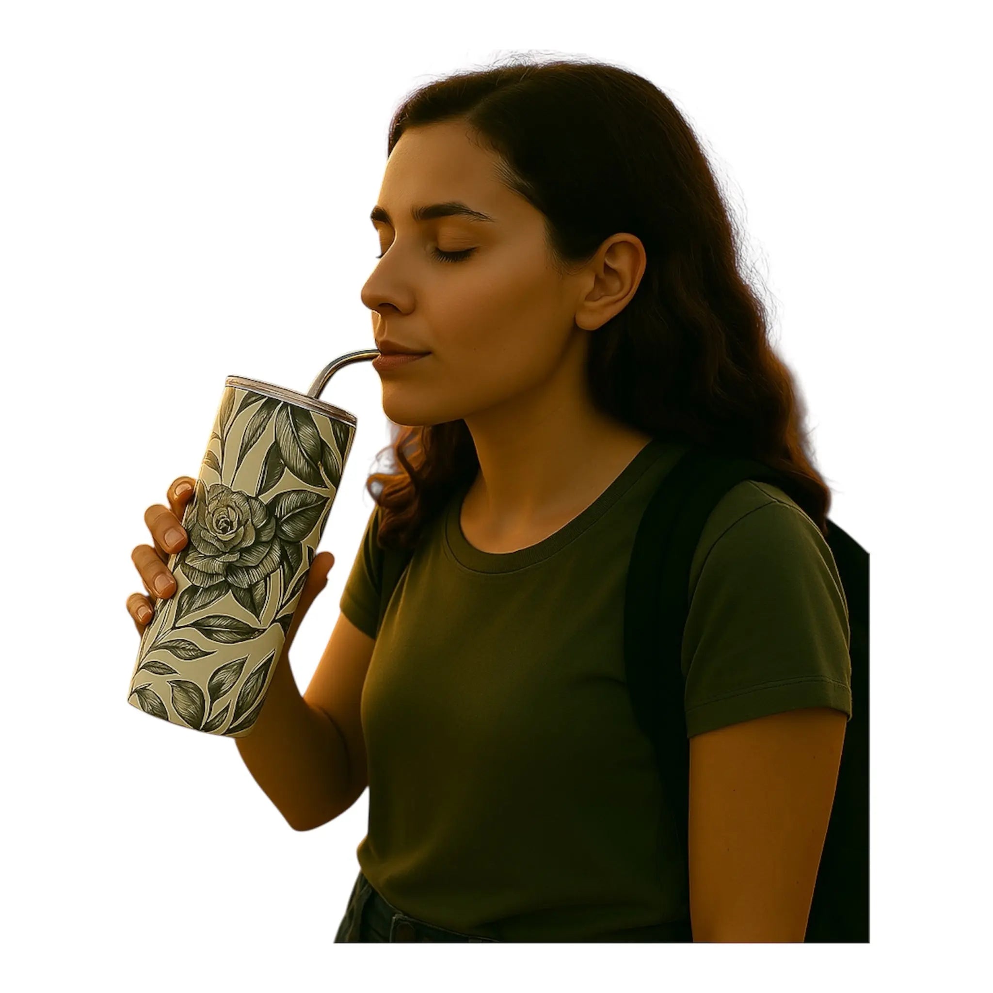 Tropical Tiger  Steel Tumbler – 20oz - Roydel Graphic Tee's