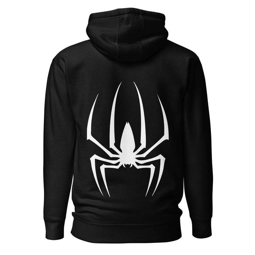 Black Unisex Spider Hoodie Roydel Graphic Tee's